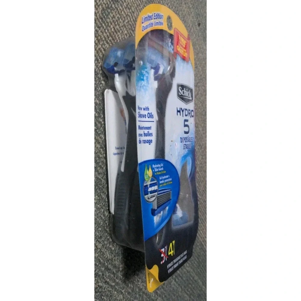 Schick Hydro 5 Men's Disposable Razors 4 Count Discontinued Limited Edition
